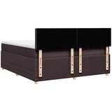  Krevet s oprugama i madracem tamnosmeđi 200x200 cm od tkanine | shoptok.hr