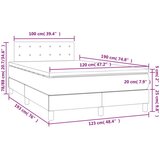  Krevet box spring s madracem LED crni 120 x 190 cm umjetna koža | shoptok.hr