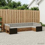  Set vanjskih sofa 7 kom. Prirodna i svjetlosiva | shoptok.hr