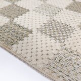 Flair Rugs Zelena pralna preproga iz mešanice bombaža 155x230 cm Muted Checkerboard – | Shoptok.si