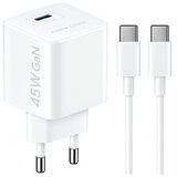 Honor originalni zidni polnilec 45 W 3 A 1 x USB-C z USB-C kablom bela Cene