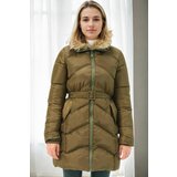 Dewberry Z6767 WOMEN'S COAT-KHAKI-1 Cene