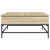  Stolić za kavu boja hrasta sonome 95x95x45 cm od drva i metala | shoptok.hr