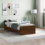 vidaXL Okvir kreveta boja hrasta 75x190 cm mali od konstruiranog drva Cijene