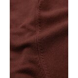 Ombre Men's classic knitted shirt with ribbed cuffs - warm brown | Shoptok.si