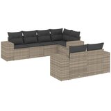  7-dijelni set vrtnih sofa svjetlosivi od poliratana | shoptok.hr