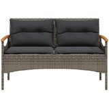  4-dijelni set vrtnih sofa od poliratana s jastucima sivi | shoptok.hr