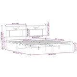 vidaXL Posteljni okvir brez vzmetnice hrast 183x203 cm inženirski les | Shoptok.si