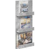  Polica za časopise s policom Betonski sivi 51 x 11 x 102 cm | shoptok.hr