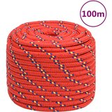 vidaXL vrv za čoln rdeče 18 mm 100 m polipropilen | Shoptok.si