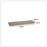 5five zidna polica 60X23,5X3,8 cm mdf/drvo natural | ePonuda.com