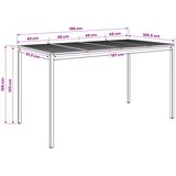  Stol za bar u vrtu Bijela 196 x 100,5 x 105 cm | shoptok.hr