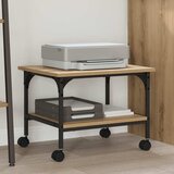 vidaXL Stojalo za tiskalnik Umetni hrast 50 x 40 x 38 cm | Shoptok.si
