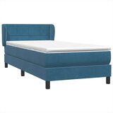 Box spring postelja z vzmetnico temno modra 80x210 cm žamet, (21791665) | Shoptok.si