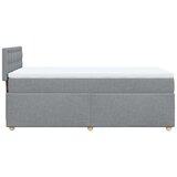  Okvir kreveta s oprugama i madrac svjetlosivi 80x200cm tkanina | shoptok.hr