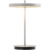 UMAGE Svetlo siva kovinska LED namizna svetilka s kovinskim senčilom (višina 31 cm) Asteria Move – | Shoptok.si