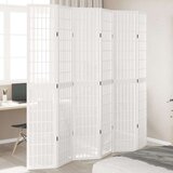 vidaXL Paravan 6-delni bel trden les pavlovnije | Shoptok.si