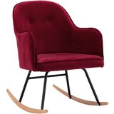 Furnova Gugalni stol vinsko rdeč žamet, (21925571) | Shoptok.si