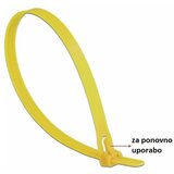 Delock Vezice 300 x 7,6mm rumene za večkratno uporabo (pak/100) 18761 | Shoptok.si