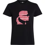 Karl Lagerfeld Majica roza / crvena / crna / bijela