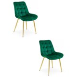  BERA stolica - zeleni baršun / zlatne noge x 2 | shoptok.hr