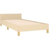  Okvir za krevet s uzglavljem krem 100x200 cm od tkanine | shoptok.hr