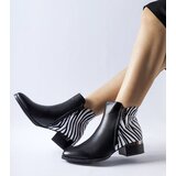 Gemre Black insulated ankle boots with zebra pattern Olindo | Shoptok.si