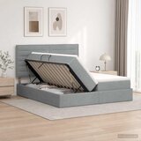  Krevet s od storage s pohranom Svjetlosiva 180 x 200 cm Tkanina Slike