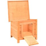 vidaXL Mačja hišica iz trdne borovine in lesa jelke 50x46x43,5 cm | Shoptok.si
