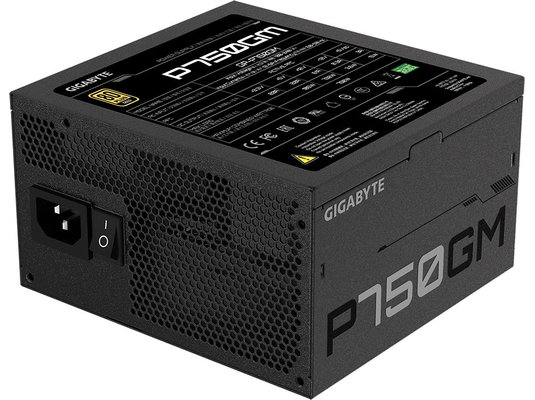 Gigabyte P750GM Power Supply 750W, Modular, 80 PLUS Gold, Japanese capacitors, 120mm smart control fan, EU plug | shoptok.hr