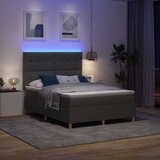  LED Box Spring Krevet Tamno siva 160 x 200 cm tkanina | shoptok.hr