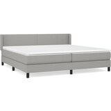 Maison Chic Box spring postelja - Vzmetna postelja z vzmetnico svetlo siva 200x200 cm blago SL13463, (21904103) | Shoptok.si
