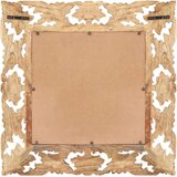 vidaXL ročno izrezljano ogledalo rjavo 50x50 cm trden mangov les | Shoptok.si