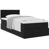 vidaXL Otomanski okvir kreveta s madraca crni 100x200cm baršunasti | shoptok.hr