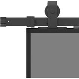  Klizna vrata s priborom crna 76 x 205 cm kaljeno staklo | shoptok.hr