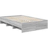  Krevetna konstrukcija s uzglavljem Siva Sonoma 120 x 123 cm | shoptok.hr