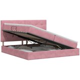  s madracem i skladištem Ružičasta 200 x 200 cm Baršun | shoptok.hr