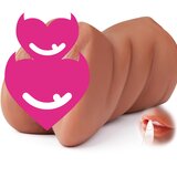SuperLove 3in1 Realistic Face Mouth-Pussy-Anal Masturbator Tan Cijene