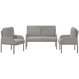  Sedežne garniture 3 pcs Svetlo siva 115 x 56 x 80 cm Vezani les | Shoptok.si