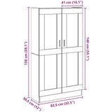  Visoka polica Artisan hrast 82,5x30,5x150 cm Inženjersko drvo | shoptok.hr