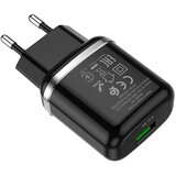 hoco. USB A QC3.0 3A 18W N3 črni stenski polnilec | Shoptok.si