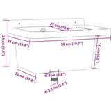 vidaXL Stenski umivalnik siv 50x35x24 cm smola | Shoptok.si