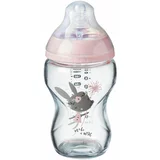 Tommee Tippee C2N Closer to Nature Pink steklenička za dojenčke Glass 0m+ 250 ml
