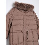 Sinsay Prošivena puffer jakna s kapuljačom i krznom | shoptok.hr