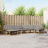  Set vanjskih sofa 7 kom. Bijela i svjetlosiva 406 x 168,5 x 73 cm | Shoptok.si