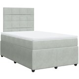 Maison Chic Box spring postelja - Vzmetna postelja z vzmetnico svetlo siva 120x190 cm žamet SL23425, (21891511) | Shoptok.si