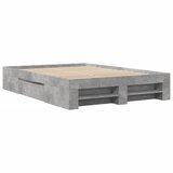  Okvir kreveta siva boja betona 120x200 cm od konstruiranog drva | shoptok.hr