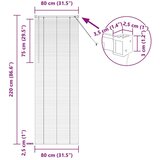 vidaXL Zavjesa za prozor sa zavjesama Ostalo Bijela 80 x 220 cm Aluminij | shoptok.hr