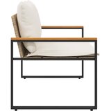  Klupa s jastukom Bež i krem bijela 115 x 65 x 72 cm Ratan | shoptok.hr