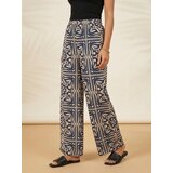 Sinsay Wide leg hlače s viskozom s geometrijskim uzorkom | shoptok.hr